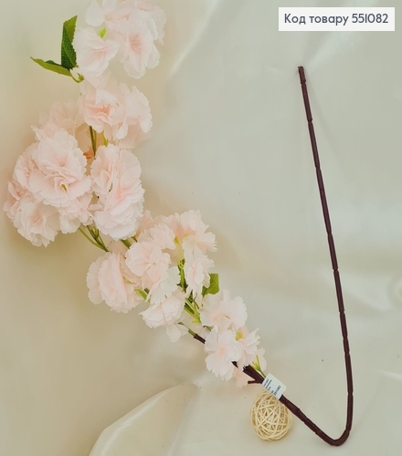Искусственный цветок сакуры розовой на металлическом стержне 95см. 551082 фото 1