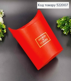 Коробка для квітів, овальної форми, "Maison des Fleurs" Червоного кольору, 22*17см 522007 фото