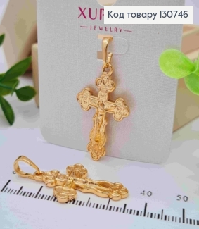 Хрестик з розп'яттям, розмір 2,9*1,8см,  Xuping 18K 130746 фото