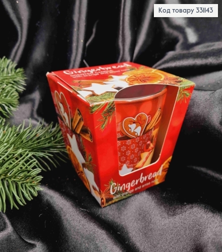 Аромасвічка стакан, BARTEK CANDLES, "Gingerbread" 115г/ 30год., Польща 331143 фото 1