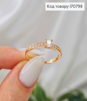 Перстень, "Моніка" з камінцем, Xuping 18K 170798 фото
