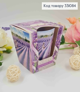 Аромасвічка стакан  Lavender kiss /   LAVENDER  OIL, 115г/30год. горіння, Польща 331084 фото