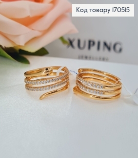 Перстень Змійка з камінцями  Xuping 18K 170515 фото