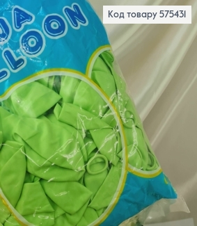 Воздушный шар латексный 12' YE HUA, Зеленого цвета, 100 шт 575431 фото