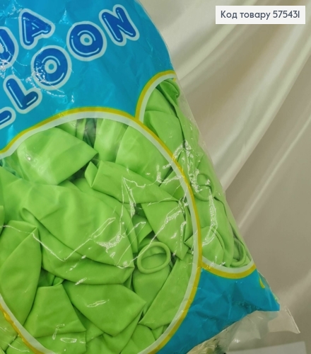 Воздушный шар латексный 12' YE HUA, Зеленого цвета, 100 шт 575431 фото 1