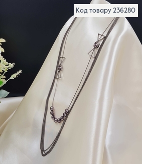 Біжутерія на шию, (довжина 85+4см) колір металік "Символіка" Fashion Jewelry 236280 фото