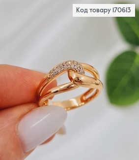 Перстень Вузлик з камінцями, Xuping 18K 170613 фото