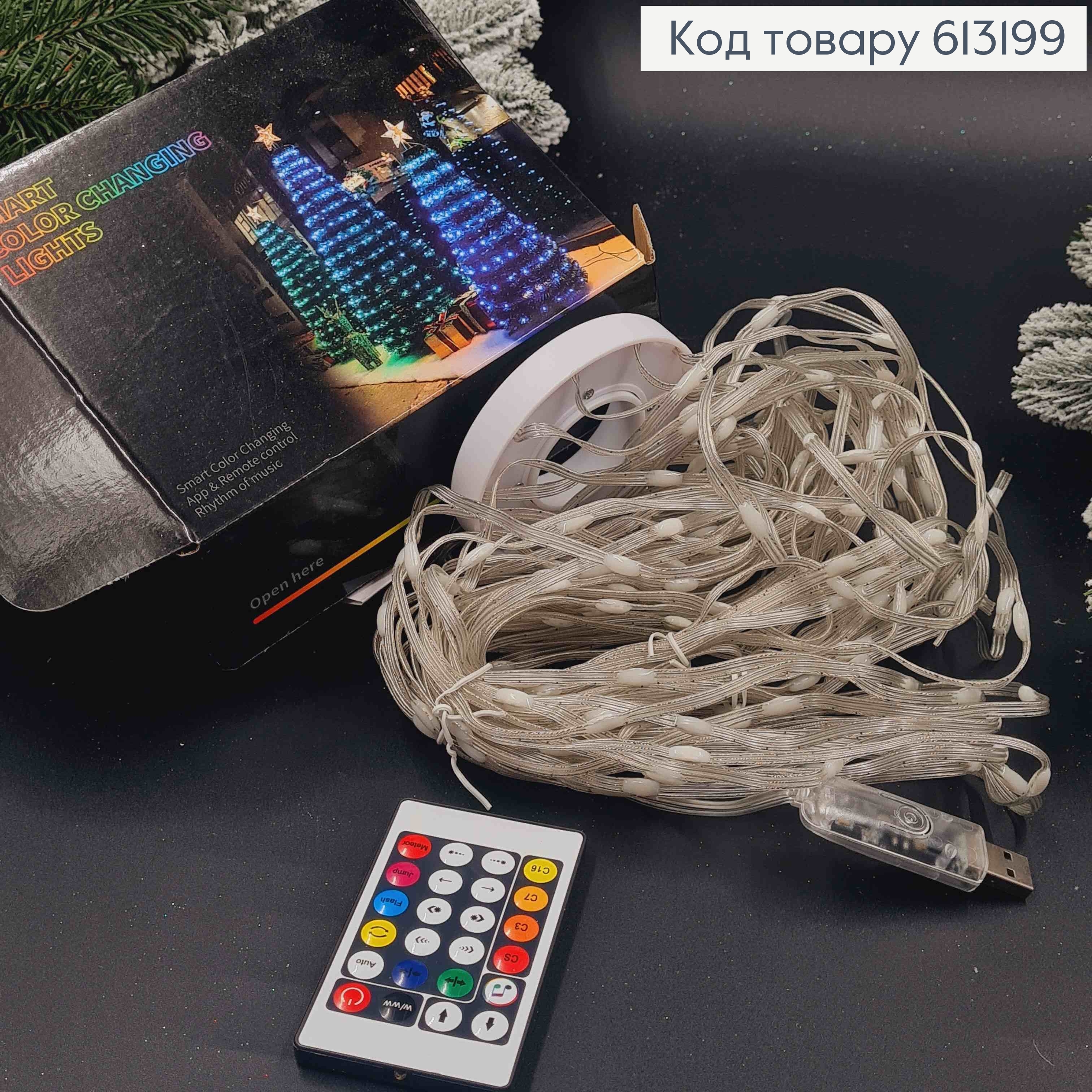 Гирлянда "Хвост" на USB с пультом управления, 20+ режимов свечения, Цветная, дл. 2м 613199 фото 2