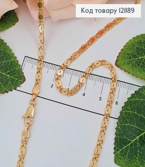 Цепочка улиточное плетение, дл. 60см, шир.3,5мм, Xuping 18K 121189 фото