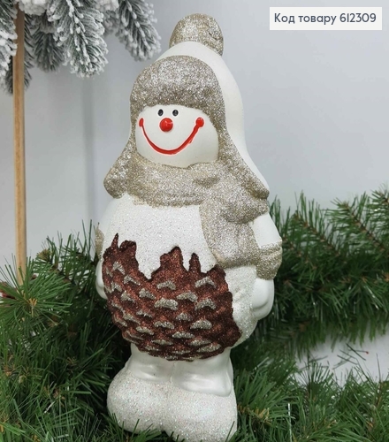 Новогодняя игрушка Снеговик Блеск, 28*15см, Украина 612309 фото 1