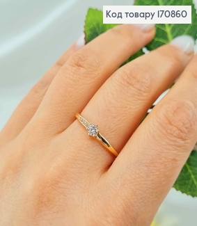 Перстень, "Віола" гарним камінцем, Xuping 18K 170860 фото