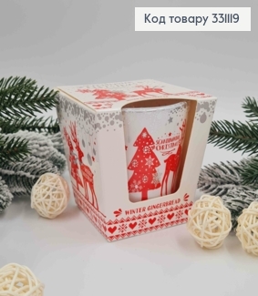 Аромасвічка стакан  SCANDINAVIAN CHRISTMAS , gingerbread ,115г/ 30год., Польща 331119 фото