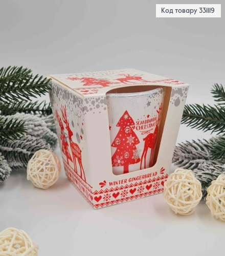 Аромасвічка стакан  SCANDINAVIAN CHRISTMAS , gingerbread ,115г/ 30год., Польща 331119 фото 1