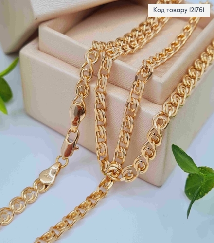 Ланцюжок плетіння ЛАВ, ширина 4,5мм, довжина 50см, Xuping 18K 121761 фото 1