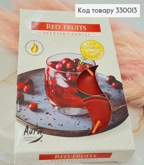 Аромасвечка таблетка BISPOL Красные фрукты 6 шт/4 часов, 15-332 330013 фото