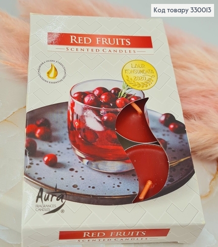 Аромасвечка таблетка BISPOL Красные фрукты 6 шт/4 часов, 15-332 330013 фото 1