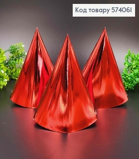 Набор праздничных колпачков, Красный металлик, 10шт/уп 574061 фото