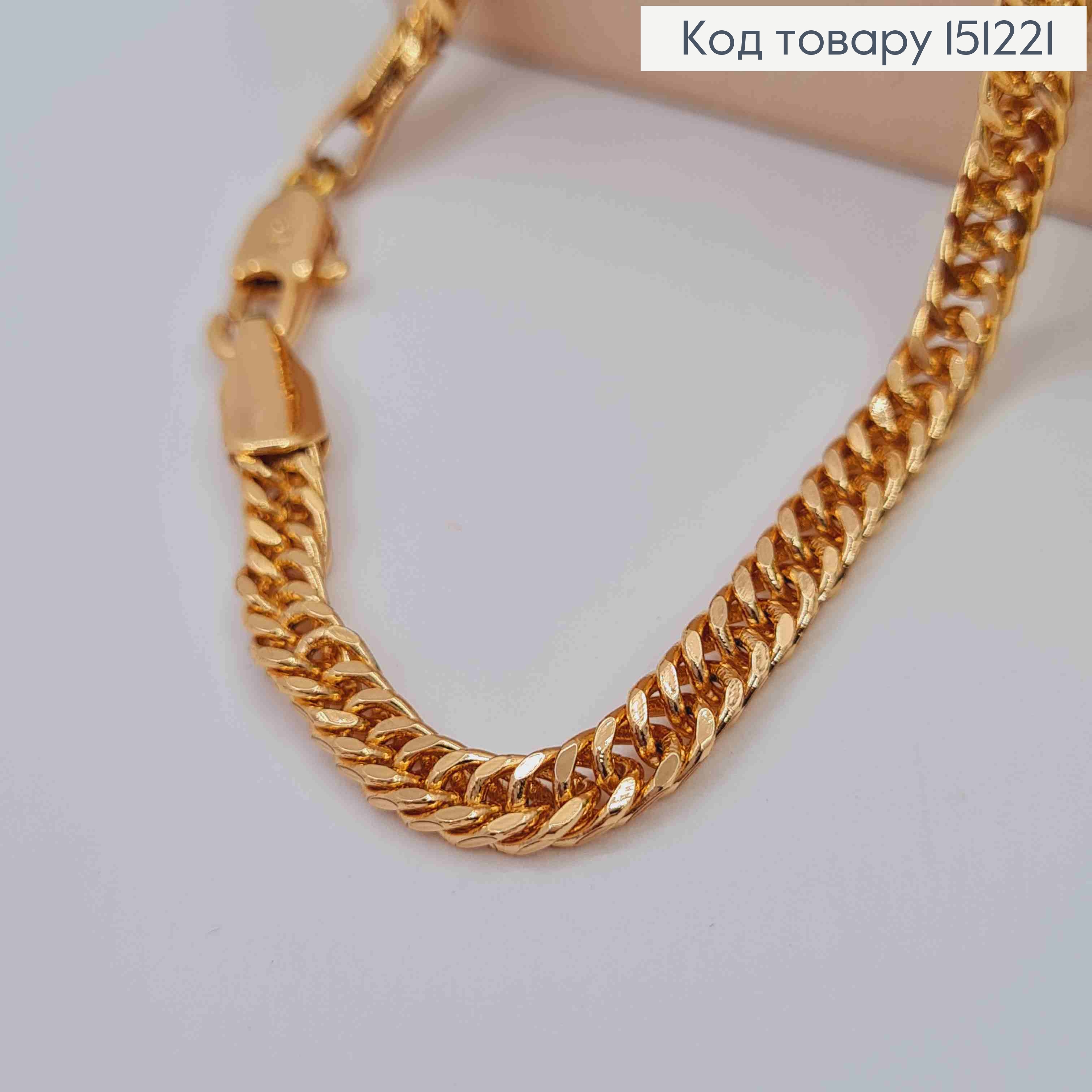 Браслет ПАНЦИРНЕ плетіння, ширина 4мм, довжина 19см, Xuping 18K 151221 фото 2