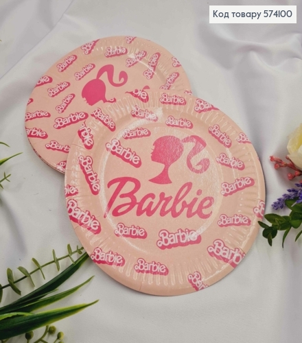 Набор тарелок бумажных, "Barbie", розового цвета, 10шт/уп, 18см 574100 фото 1