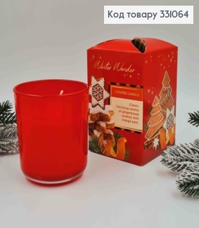 Аромасвечка стакан Winter Wonder (Chrismas aroma of gingerbread cookies with orange peel), 150г/30год 331064 фото