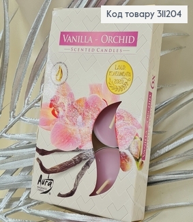 Аромасвечи таблетка BISPOL Ваниль орхидея 6 шт / 4часов, 15-184 330046 фото