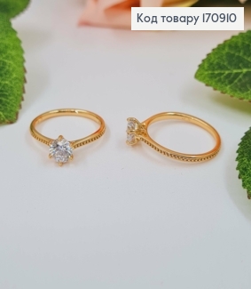 Перстень, "Нані" з камінцем, Xuping 18К 170910 фото