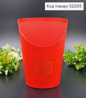 Коробка для квітів, овальної форми, "Maison des Fleurs" Червоного кольору, 19*14,5см 522013 фото