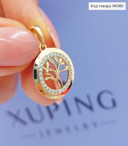 Кулон Дерево жизни в оправе  с камнями  медицинское золото 18K Xuping 140410 фото 1
