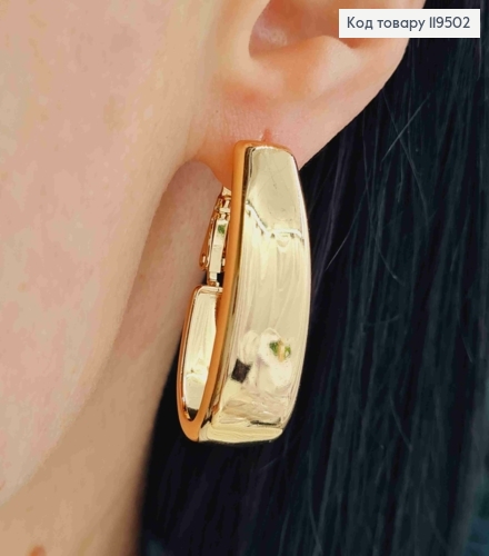 Серьги Стрелы, ширина 1,2см, длина 3,3см, итальянская застежка, Xuping 18K 119502 фото 2