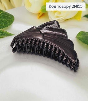 Краб пластик, чорний,  у вигляді пір'їнок, 7см 214155 фото