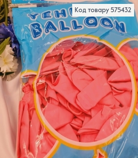 Повітряна куля латексна 12' YE HUA, Блідо Рожевого кольору, 100 шт 575432 фото