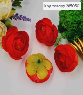 Штучний додаток Піоновидна Троянда ЧЕРВОНОГО кольору, 4,5*3,5см 285050 фото