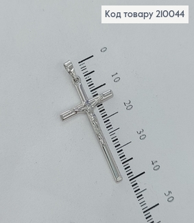 Хрестик з розп'яттям  3,5х2см родіроване   медзолото Xuping  210044 фото