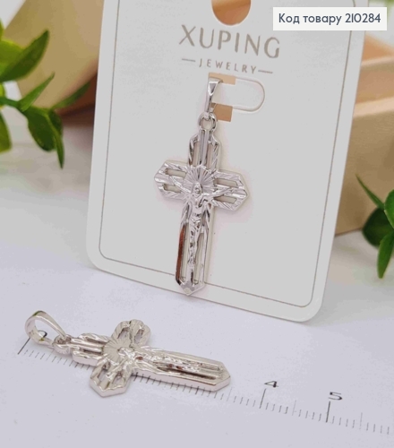 Хрестик родований з розп'яттям, розмір  3*1,8см,  Xuping  210284 фото 1