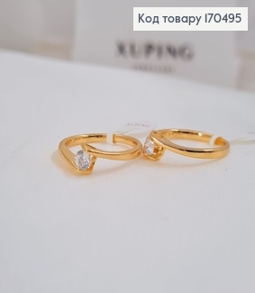 Перстень з одним камінцем  4мм Xuping 18K  170495 фото