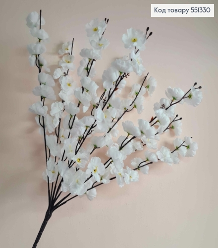 Искусственная композиция Сакура с Белыми цветочками (9 веточек), высота 53см 551330 фото 1
