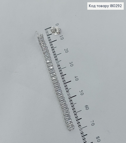Серьги гвозди подвески с камнями родироване медзолото Xuping 180292 фото 2