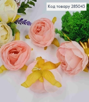 Штучний додаток Піоновидна Троянда РОЖЕВОГО кольору, 5*4см 285043 фото