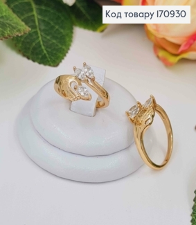 Перстень, "Рука надії" з камінцями, Xuping 18К 170930 фото