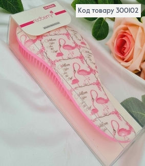 Щетка для волос, Redberry (тангл тизер), Розовая из Фламинго, средняя(19*8), качественный Китай 300102 фото