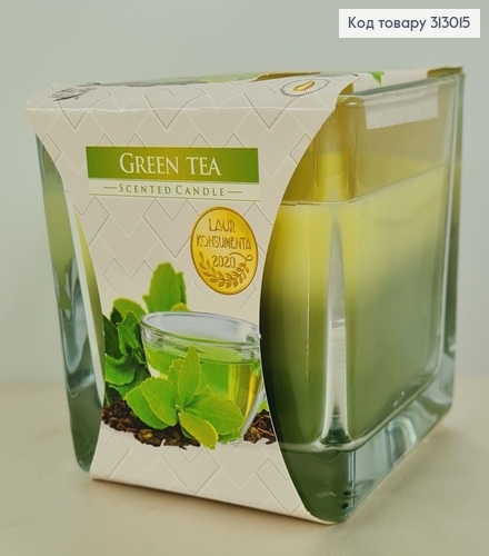 Аромасвічка стакан GREEN TEA 170 г/32год., snk 80-83  BISPOL  313015 фото 1