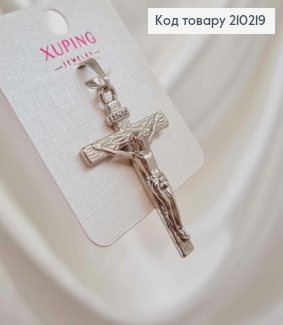 Крестик родованный с распятием, размер 3,8*2,8см,Xuping 18K 210219 фото