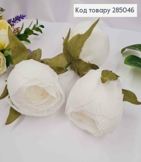 Штучний додаток Троянда БІЛОГО кольору, 6,5*8см 285046 фото