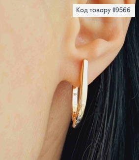 Сережки Стріли, довж. 2,6см, англійська застібка, Xuping 18K 119566 фото
