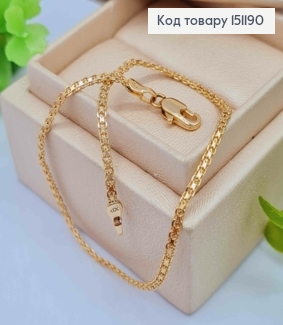 Браслет плетіння БІСМАРК, ширина 2мм, довжина 18см, Xuping 18K 151190 фото