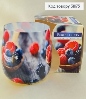 Аромасвічка стакан BISPOL Лісові ягоди 100 г/20 годин, 71s-08 312026 фото