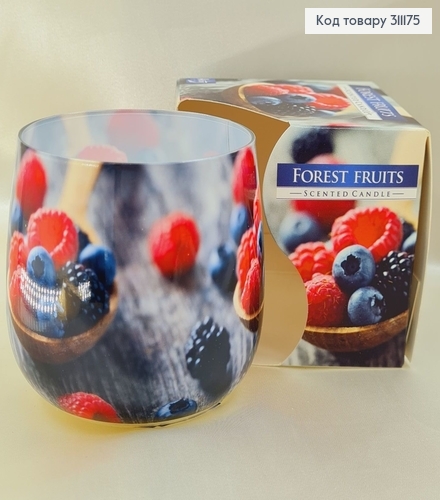 Аромасвічка стакан BISPOL Лісові ягоди 100 г/20 годин, 71s-08 312026 фото 1