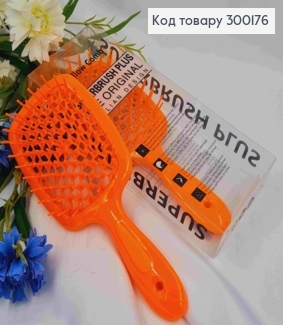 Щетка для волос прямоугольная ОРАНЖ яркая, "HollowComb" Superbrush Plus, 21*8см 300176 фото