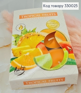 Аромасвічка таблетка BISPOL Тропічні фрукти  6 шт/4 годин, 15-71 330025 фото