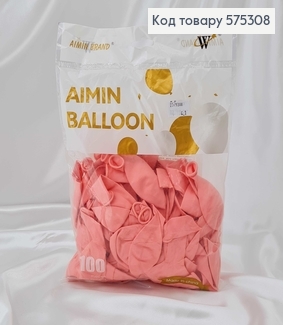 Воздушные шары латексные 12'' Aimin Ballon Бледо-Розовые Матовые (30см), 100шт/уп 575308 фото